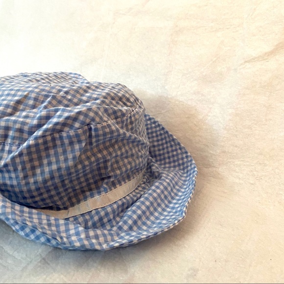 Blue and White check Girls Hat Size 5 NWOT - Picture 4 of 7